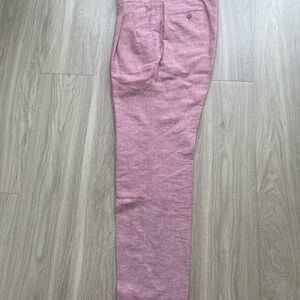 Salmon Irish Linen Gurkha Pants with Side Adjusters